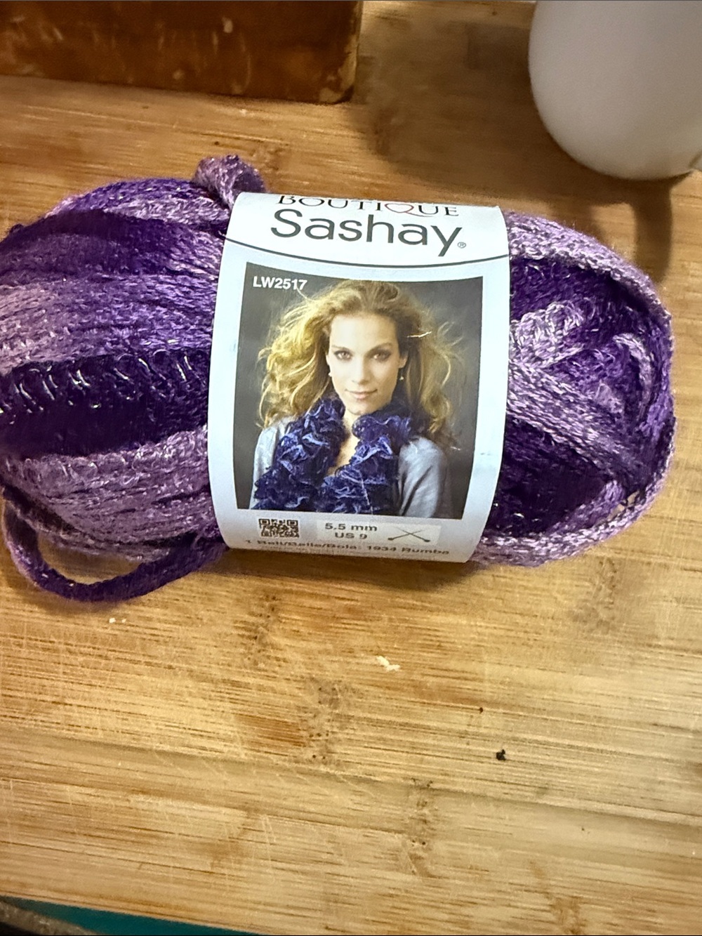Hobby Lobby Purple Gradient Ruffle Yarn